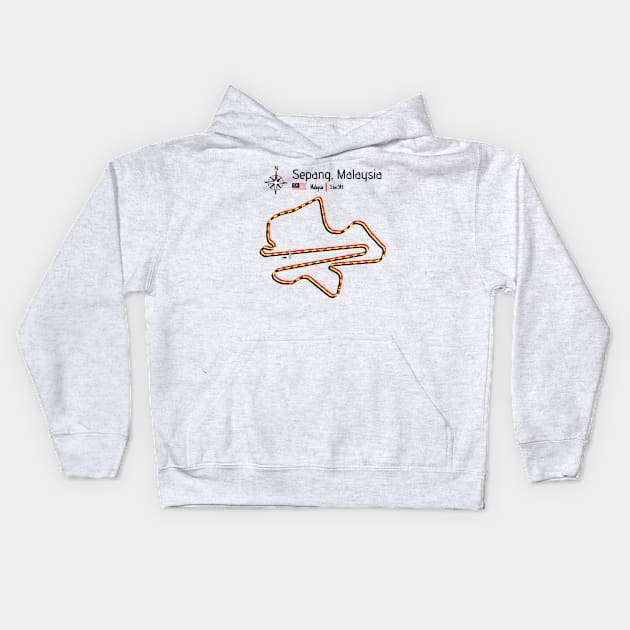 Grand Prix track - Sepang Malaysia Kids Hoodie by Aurealis